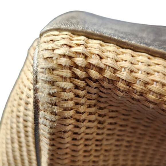 Tory Burch York Buckle Natural Straw Tote Shoulder Bag - Picture 11 of 13